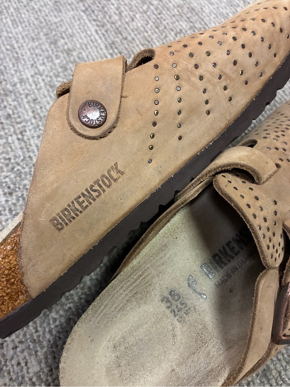 Birkenstock Boston Embossed tobacco size 38 Narrow - Picture 7 of 9
